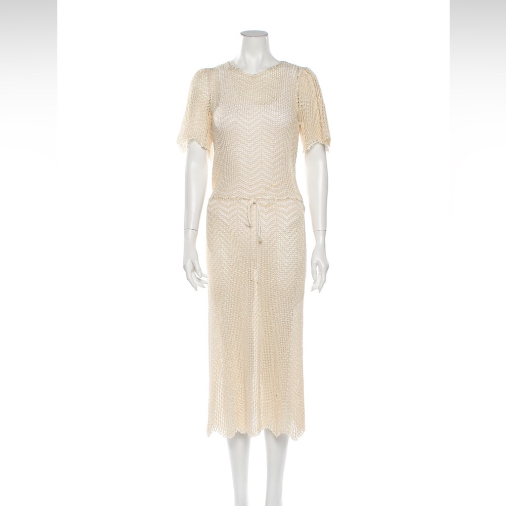 🤍 Vintage Oscar de la Renta Knit Maxi Dress size M 🤍